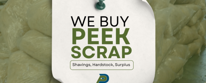 We buy PEEK scrap including PEEK shavings, hardstock, and surplus material for recycling at Drew Polymer.